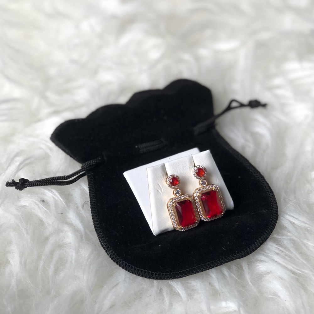 Ruby Drop Earrings - Picture 3 of 10